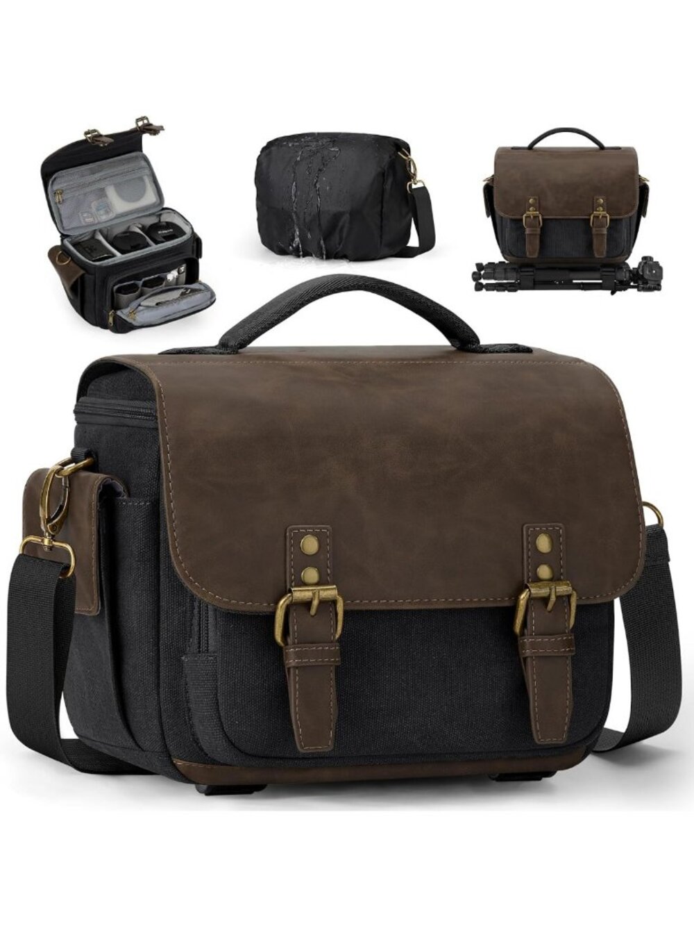 Vintage Canvas Camera Sling Bag | Stylish Crossbody Case for Photography Gear